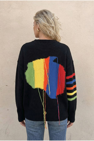 Oversize Triko Kazak - Siyah