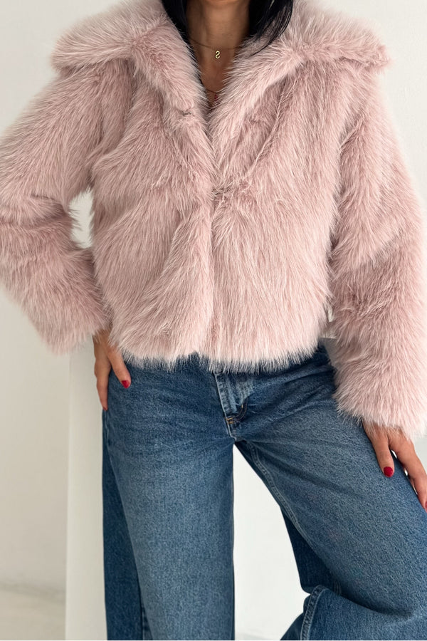 Kadın İçi Astarlı Şal Yaka - Pembe