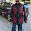 Oversize Triko Tunik Yarım Balıkçı - Bordo