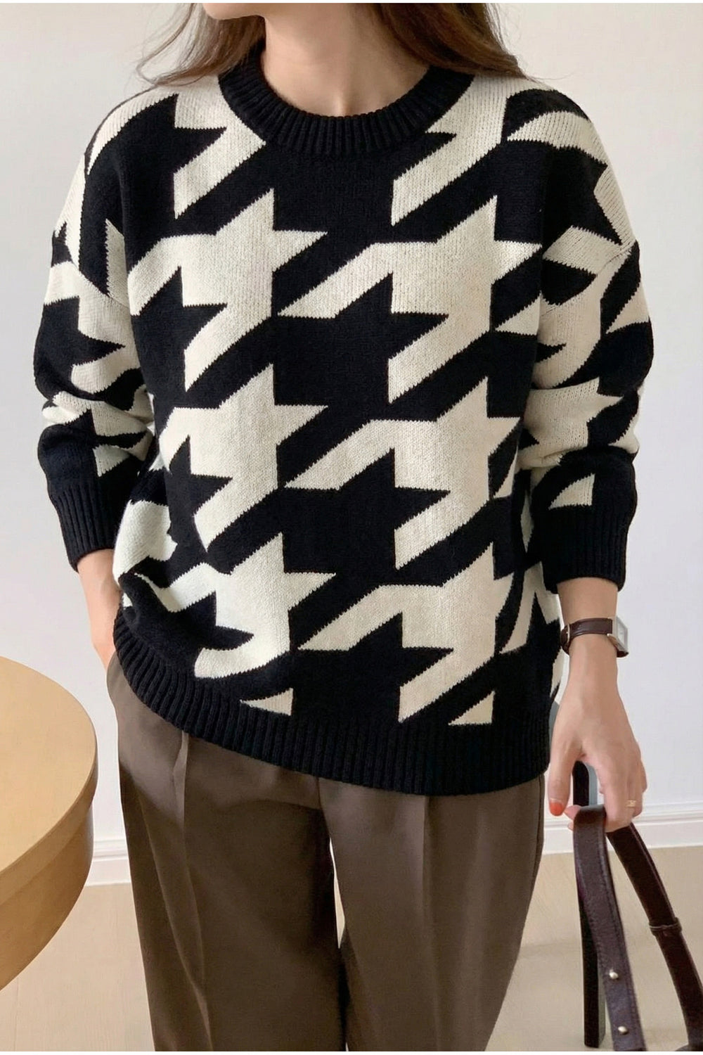 Oversize Triko Kazak - Siyah