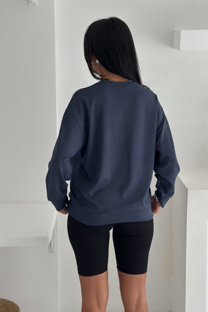 Füme Modal Kumaş Basic Sweatshirt - Gri