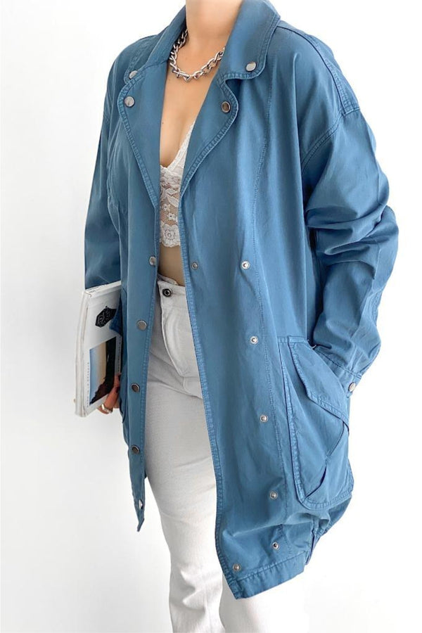 Kadın Oversize Ceket - Mavi